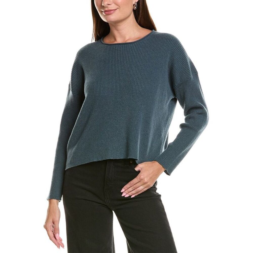 Eileen Fisher Womens  Cashmere Knit Sweater, Grey